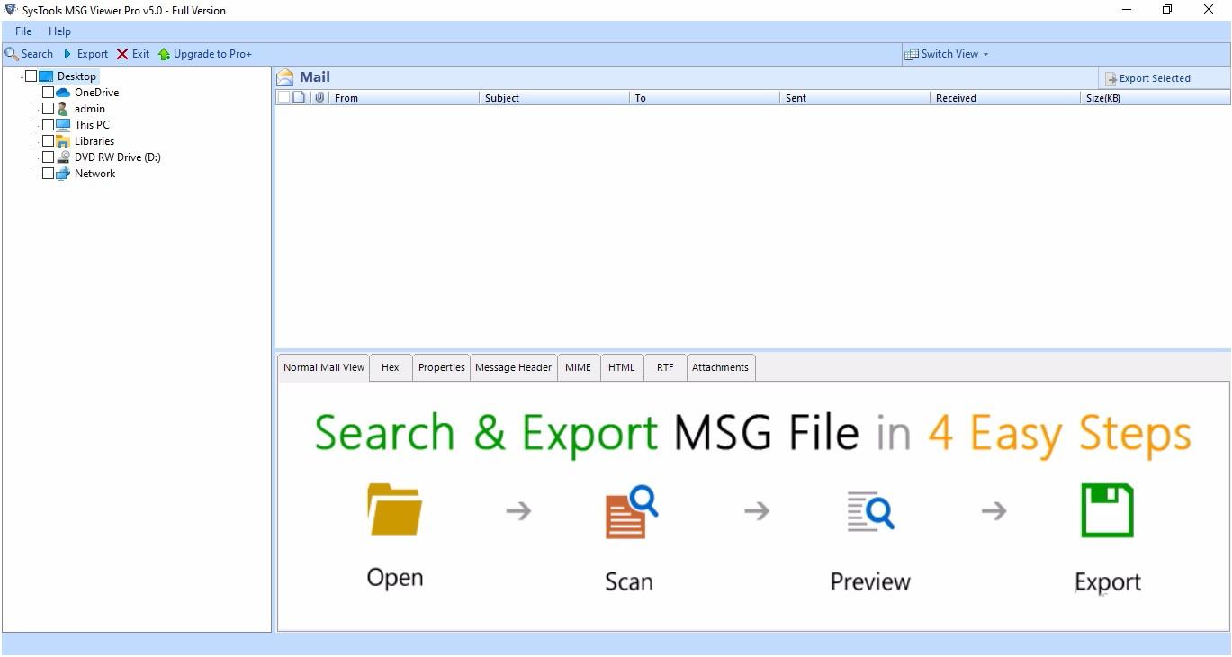 SysTools MSG Viewer下载,MSG文件查看软件,MSG文件查看