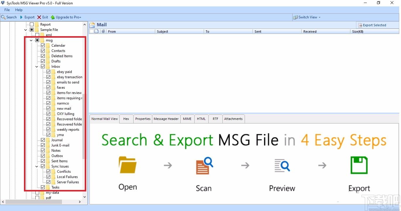 SysTools MSG Viewer下载,MSG文件查看软件,MSG文件查看