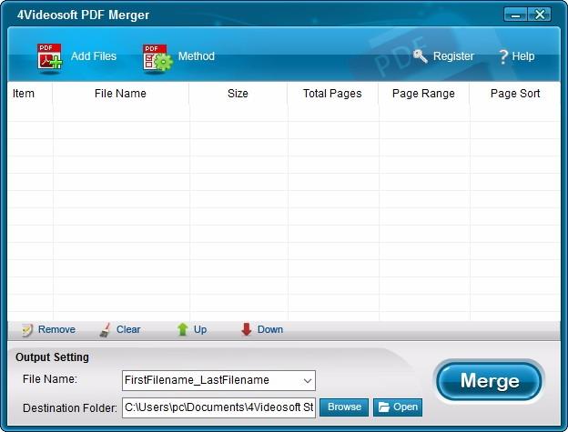 4Videosoft PDF Merger,PDF文件合并,PDF合并