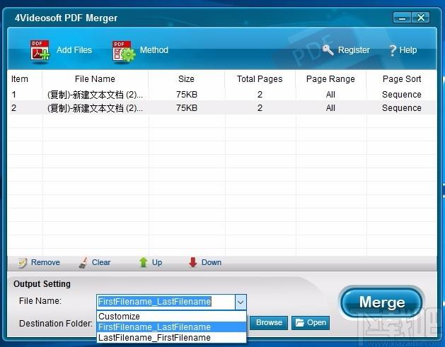 4Videosoft PDF Merger,PDF文件合并,PDF合并