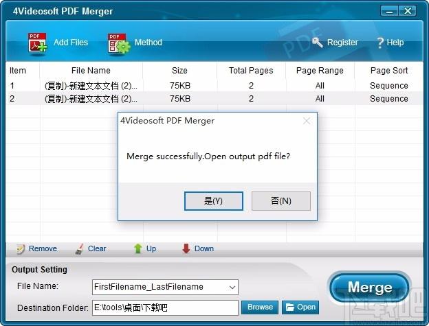 4Videosoft PDF Merger,PDF文件合并,PDF合并