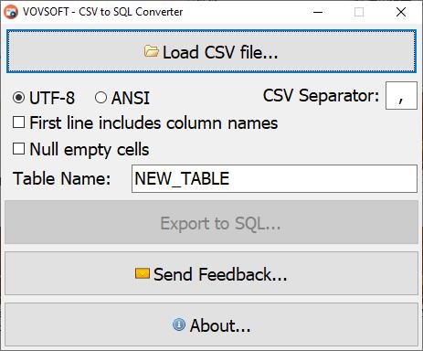CSV to SQL Converter下载,csv转换,文档转换